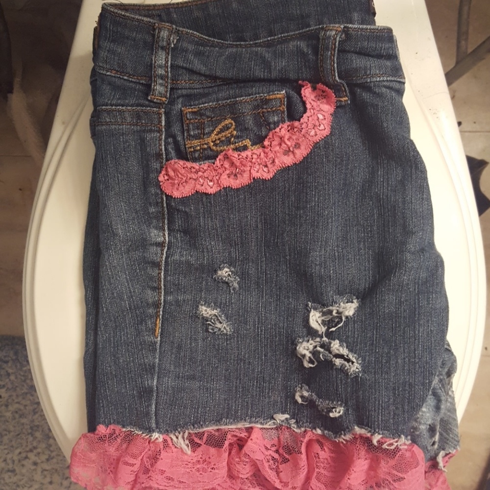 Custom jeans into cute stylish shorts